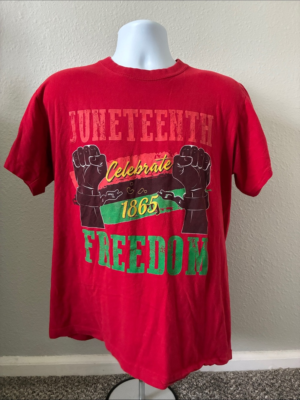 Vintage IcedOut Juneteenth Celebrate Freedom Graphic Tee Shirt Top Black Pride